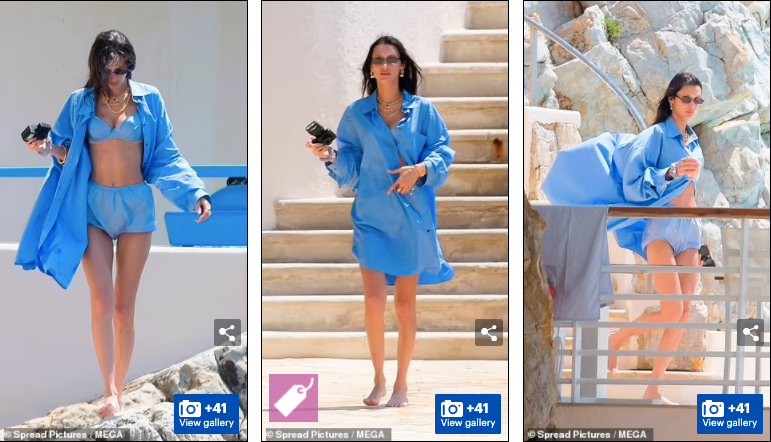 Em gái siêu mẫu Gigi Hadid thả dáng đẹp như đang chụp ảnh look book.