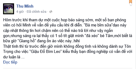 Thu Minh phản pháo khi nghi ‘đá xéo’ Mỹ Tâm ‘chảnh chọe’ ảnh 1