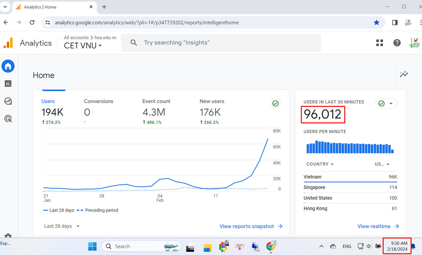 Hệ thống đăng kí của Đại học Quốc gia Hà Nội lúc 9h26 hôm nay Hệ thống đăng kí của Đại học Quốc gia Hà Nội lúc 9h26 hôm nay