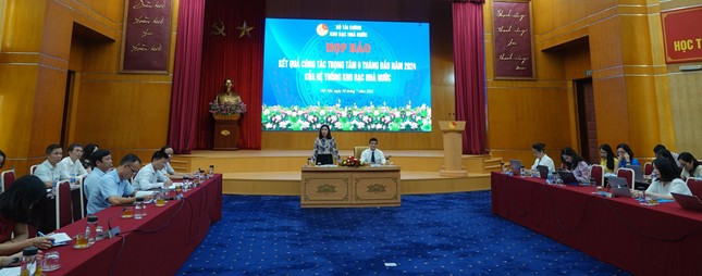 Toàn cảnh họp báo tình hình 6 tháng đầu năm của Kho bạc Nhà nước ngày 18/7. Toàn cảnh họp báo tình hình 6 tháng đầu năm của Kho bạc Nhà nước ngày 18/7.