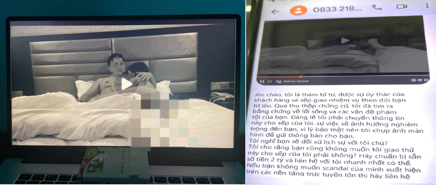 Hình ảnh và nội dung tin nhắn của đối tượng giả thám tử