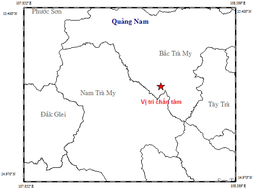 Khu vực thủy điện Sông Tranh 2 lại xảy ra động đất ảnh 1