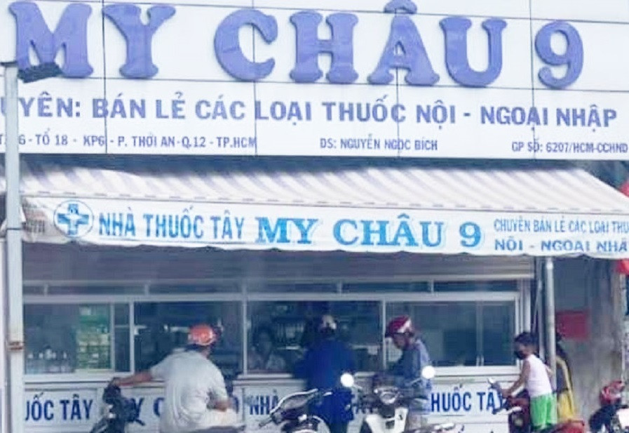 Nhà thuốc My Châu 9 vừa bị Thanh tra Sở Y tế TPHCM xử phạt về các hành vi vi phạm