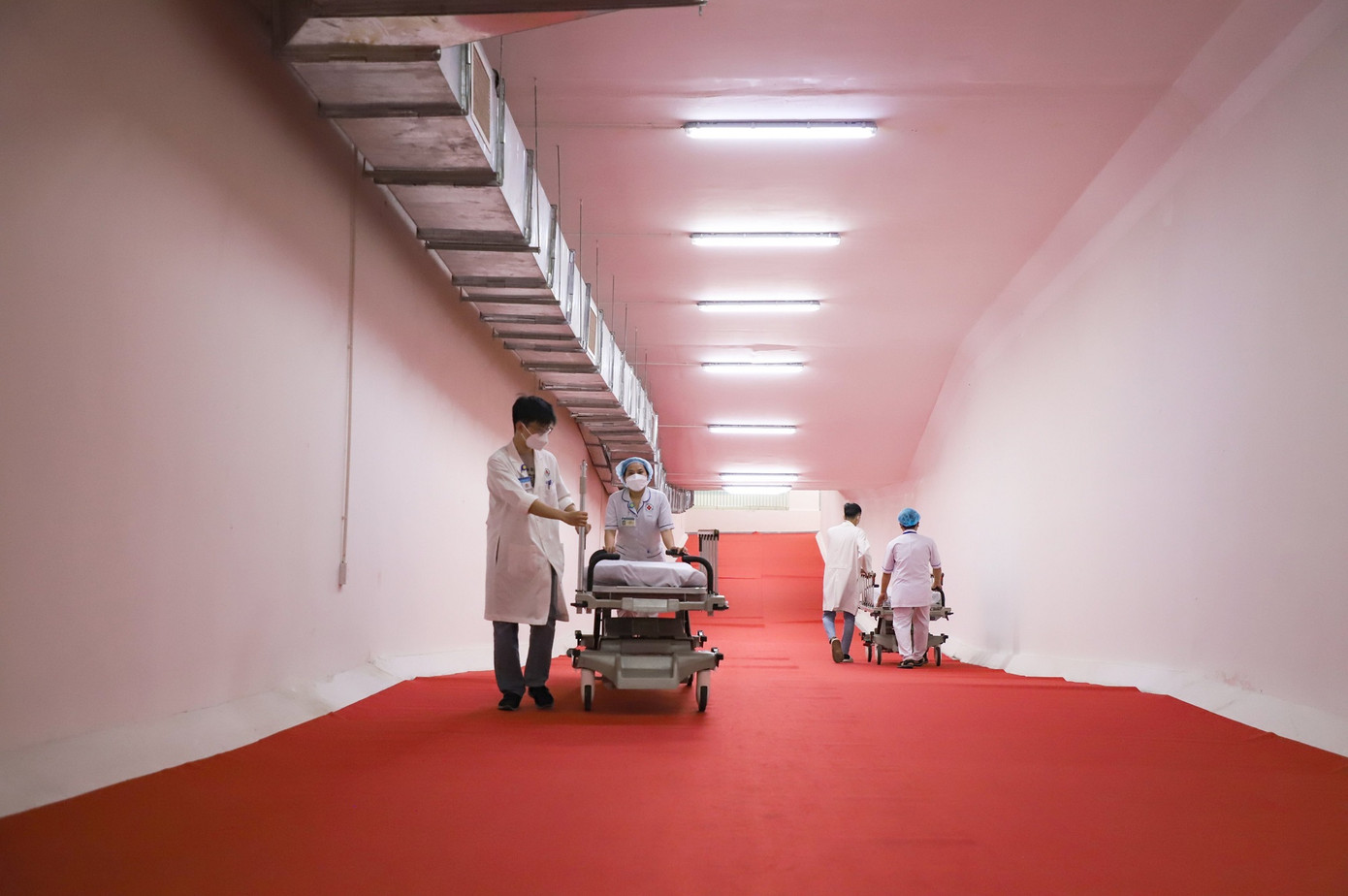 Với giải pháp xây dựng đường hầm, Bệnh viện Nhân dân 115 hướng tới mục tiêu xa hơn là triển khai cấp cứu đường hàng không