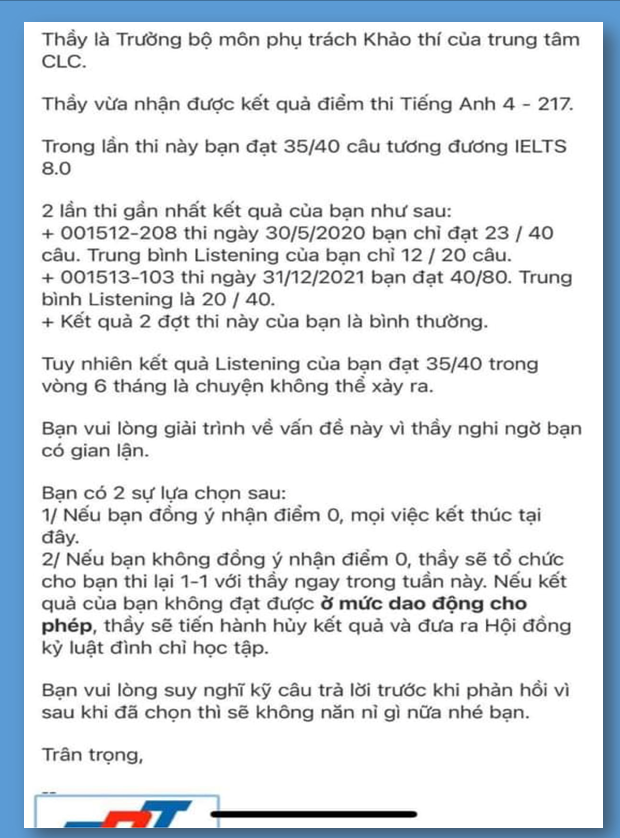 Email của giảng viên trường ĐH Tôn Đức Thắng. Ảnh chụp màn hình. Email của giảng viên trường ĐH Tôn Đức Thắng. Ảnh chụp màn hình.