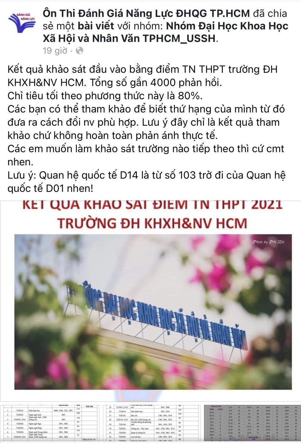 Nhóm này đã dựa trên những thống kê không chính xác để đưa ra phổ điểm của thí sinh đăng ký vào các ngành học. Nhóm này đã dựa trên những thống kê không chính xác để đưa ra phổ điểm của thí sinh đăng ký vào các ngành học.