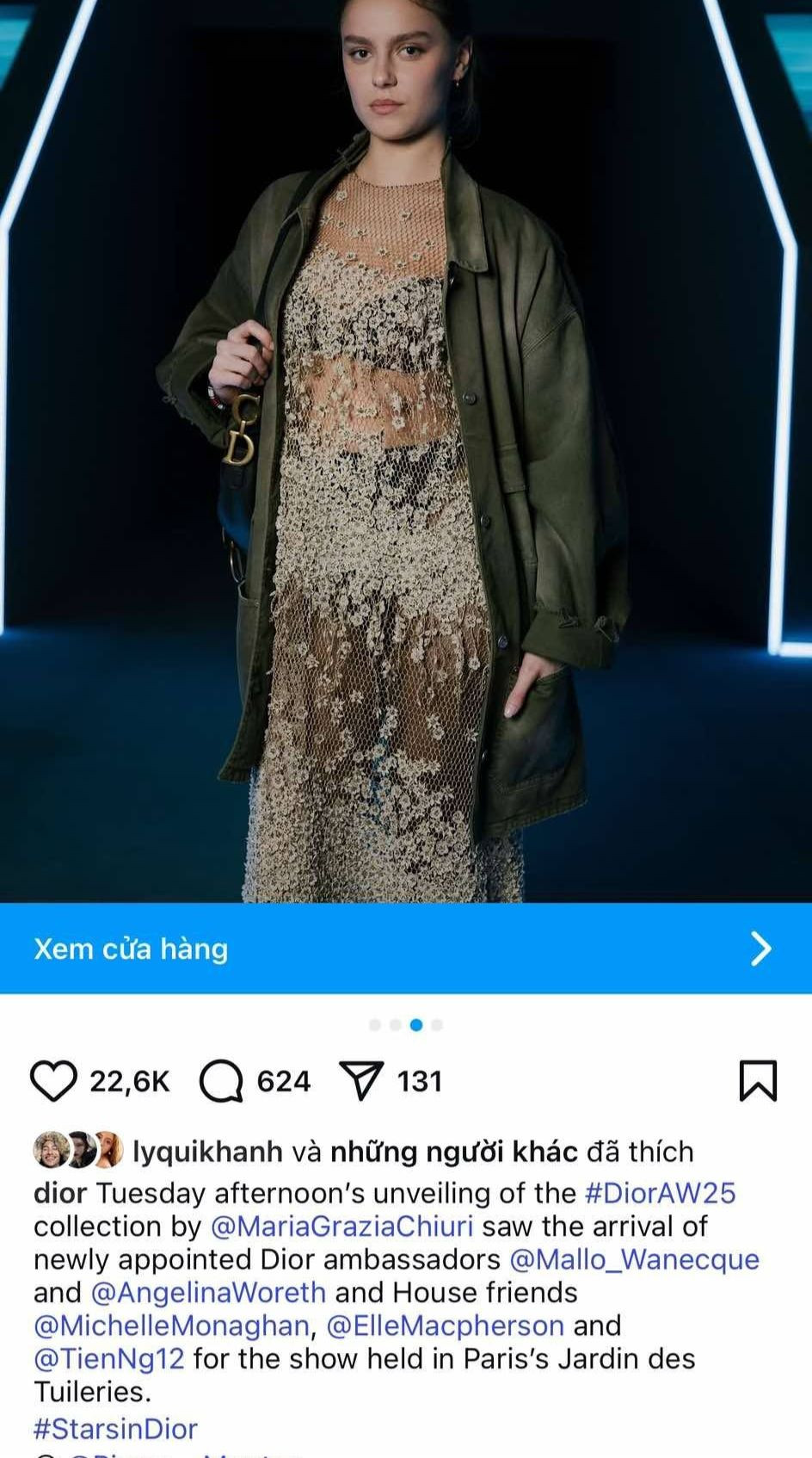 Ảnh Hoa hậu Thùy Tiên xuất hiện trở lại trên fanpage 20 triệu người theo dõi của Dior. Cô cũng được gắn thẻ tài khoản trên Instagram của Dior. Ảnh: Dior. Ảnh Hoa hậu Thùy Tiên xuất hiện trở lại trên fanpage 20 triệu người theo dõi của Dior. Cô cũng được gắn thẻ tài khoản trên Instagram của Dior. Ảnh: Dior.