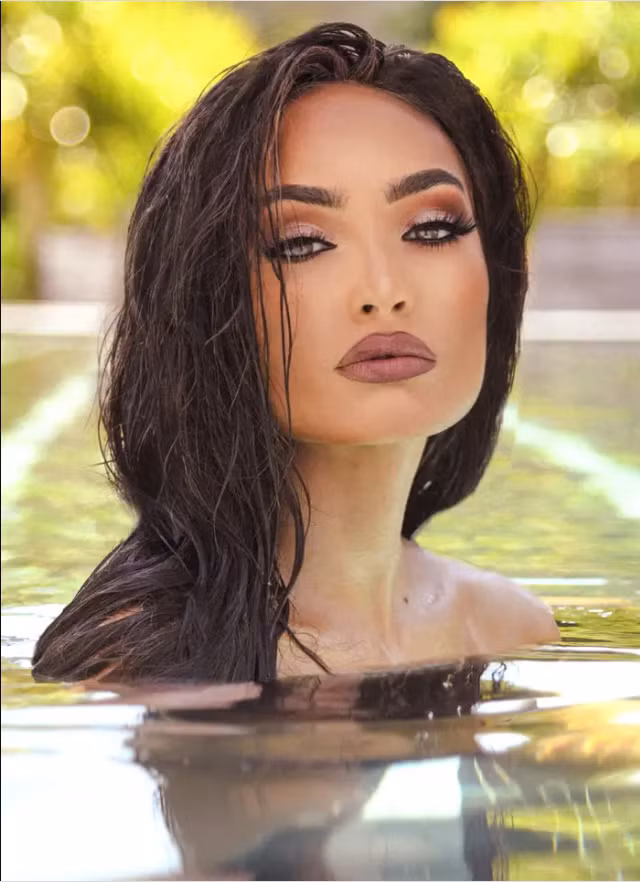 Nhan sắc rất đặc biệt của Gabriel trong phần thi ảnh của Miss USA.