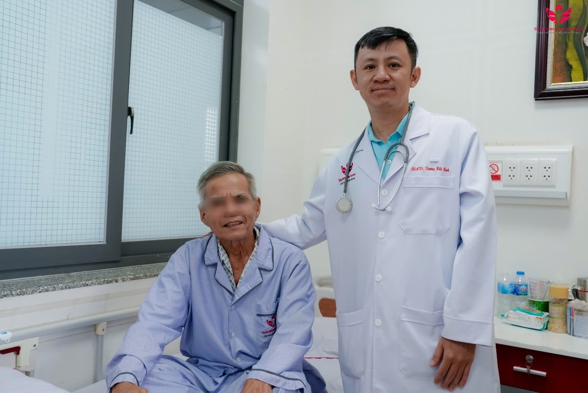 Ngay sau khi can thiệp, người bệnh đã hết đau bụng, sức khỏe bình phục tốt Ngay sau khi can thiệp, người bệnh đã hết đau bụng, sức khỏe bình phục tốt