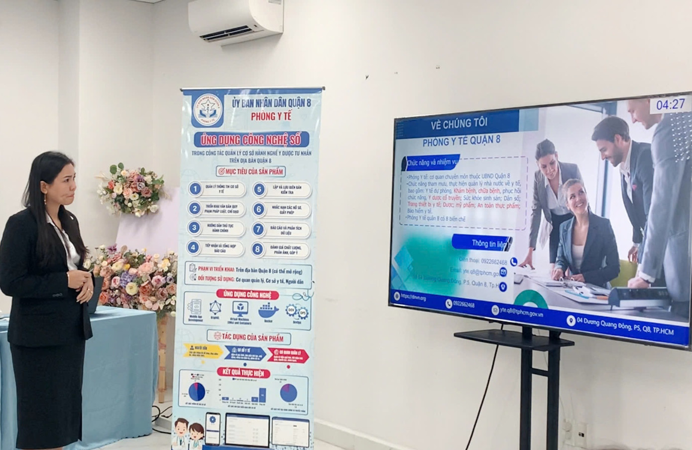 DS CKII Bùi Thanh Nguyệt thông tin về hoạt động tiên phong ứng dụng công nghệ trong quản lý hành nghề y dược tư nhân tại quận 8, TPHCM DS CKII Bùi Thanh Nguyệt thông tin về hoạt động tiên phong ứng dụng công nghệ trong quản lý hành nghề y dược tư nhân tại quận 8, TPHCM