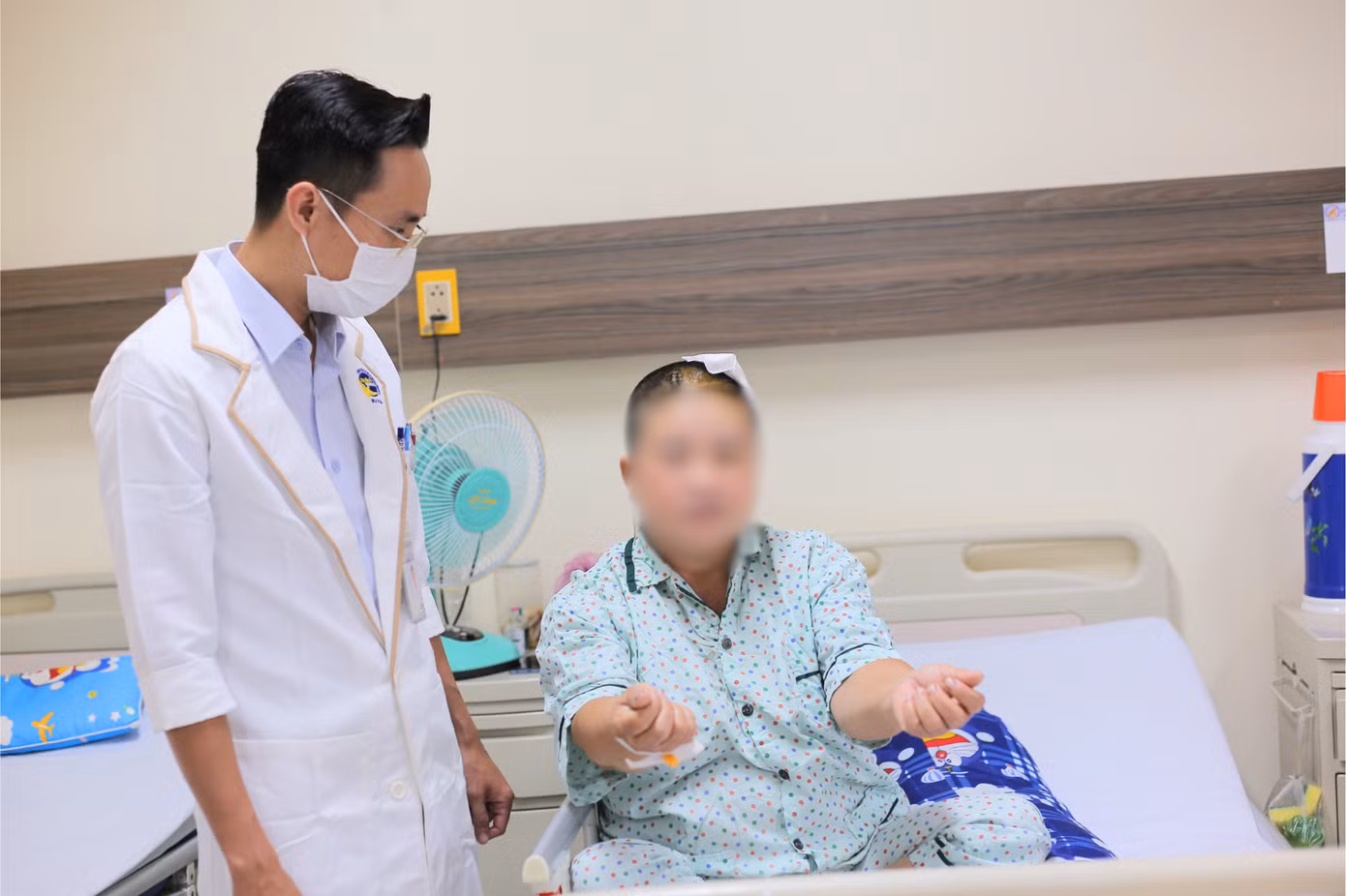 Sau phẫu thuật, sức khỏe của nữ bệnh nhân đang dần bình phục