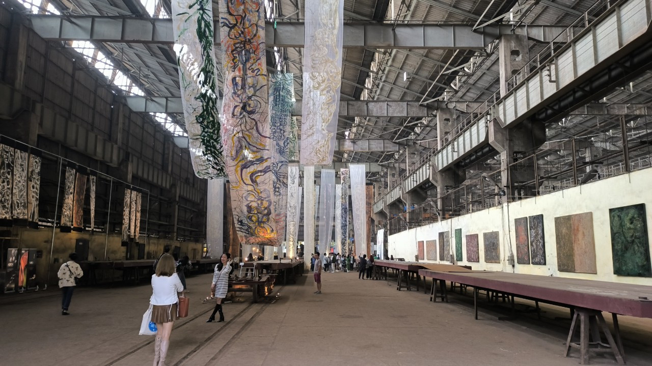 Không gian triển lãm của họa sĩ Thu Trần