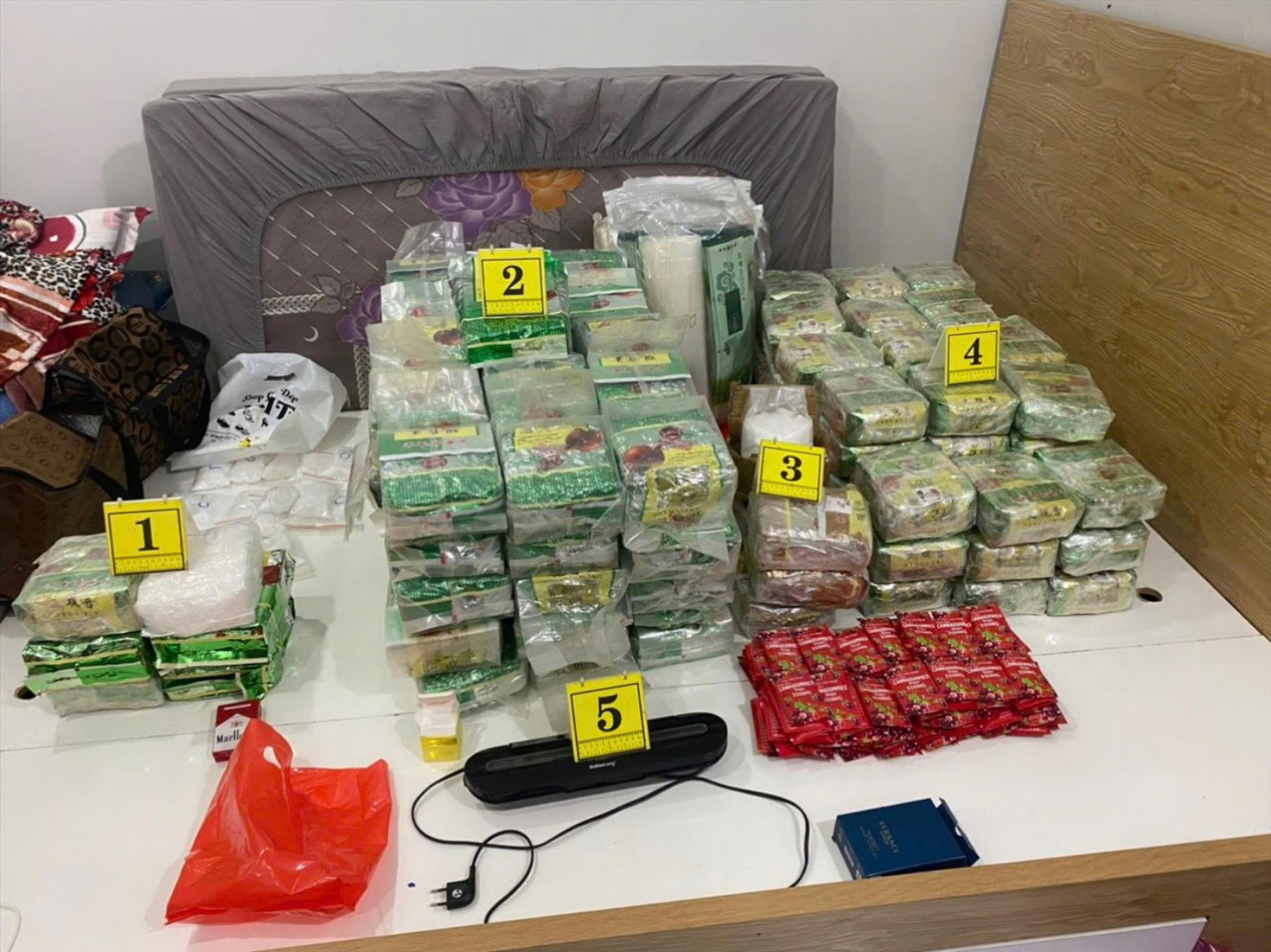 Ma túy được công an thu giữ trong một chuyên án Ảnh: Công an cung cấp