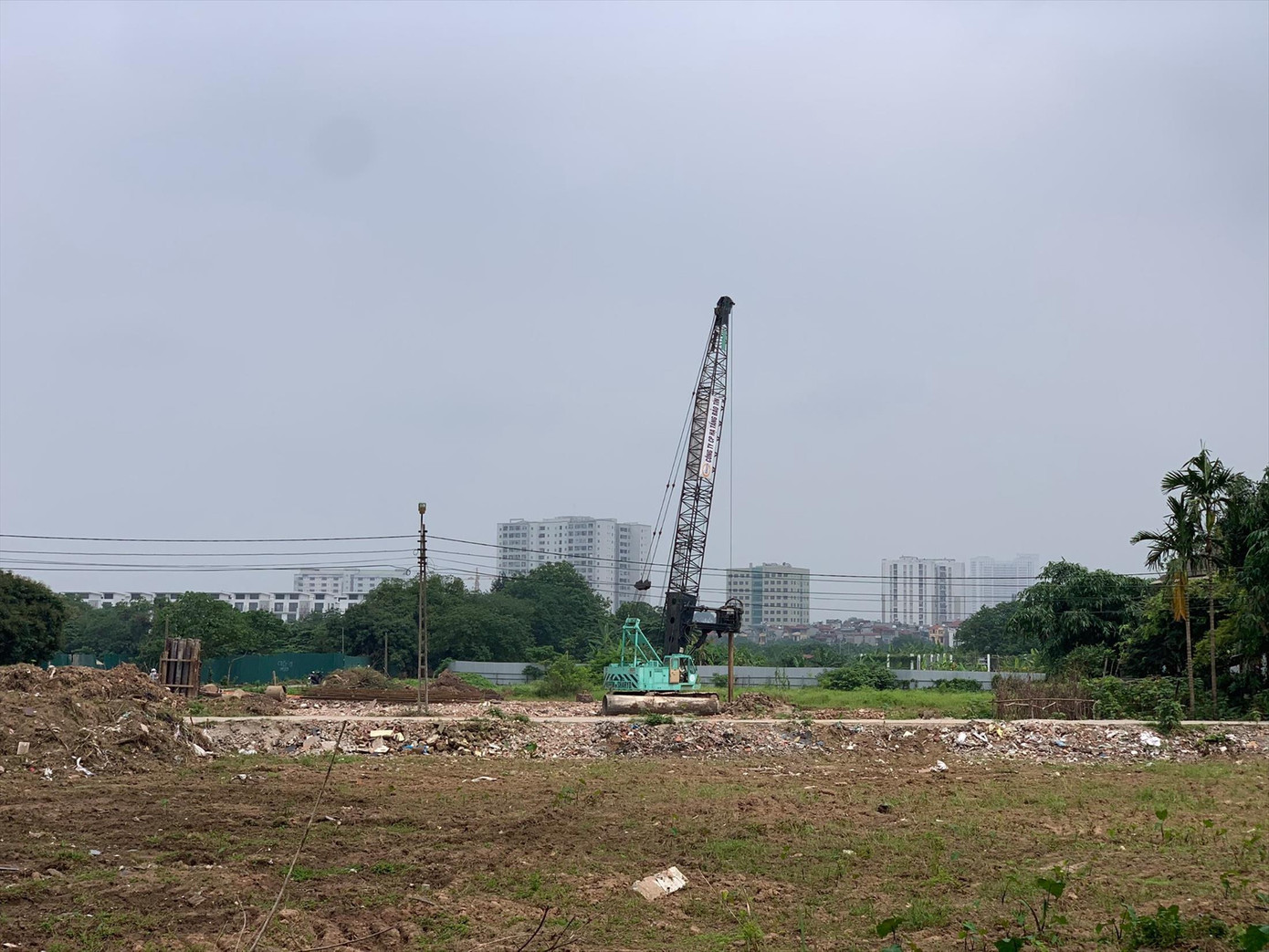 NƠXH tại Thượng Thanh (Long Biên, Hà Nội) giải phóng mặt bằng xong 2 năm nay vẫn chưa triển khai được dự án Ảnh: N.M