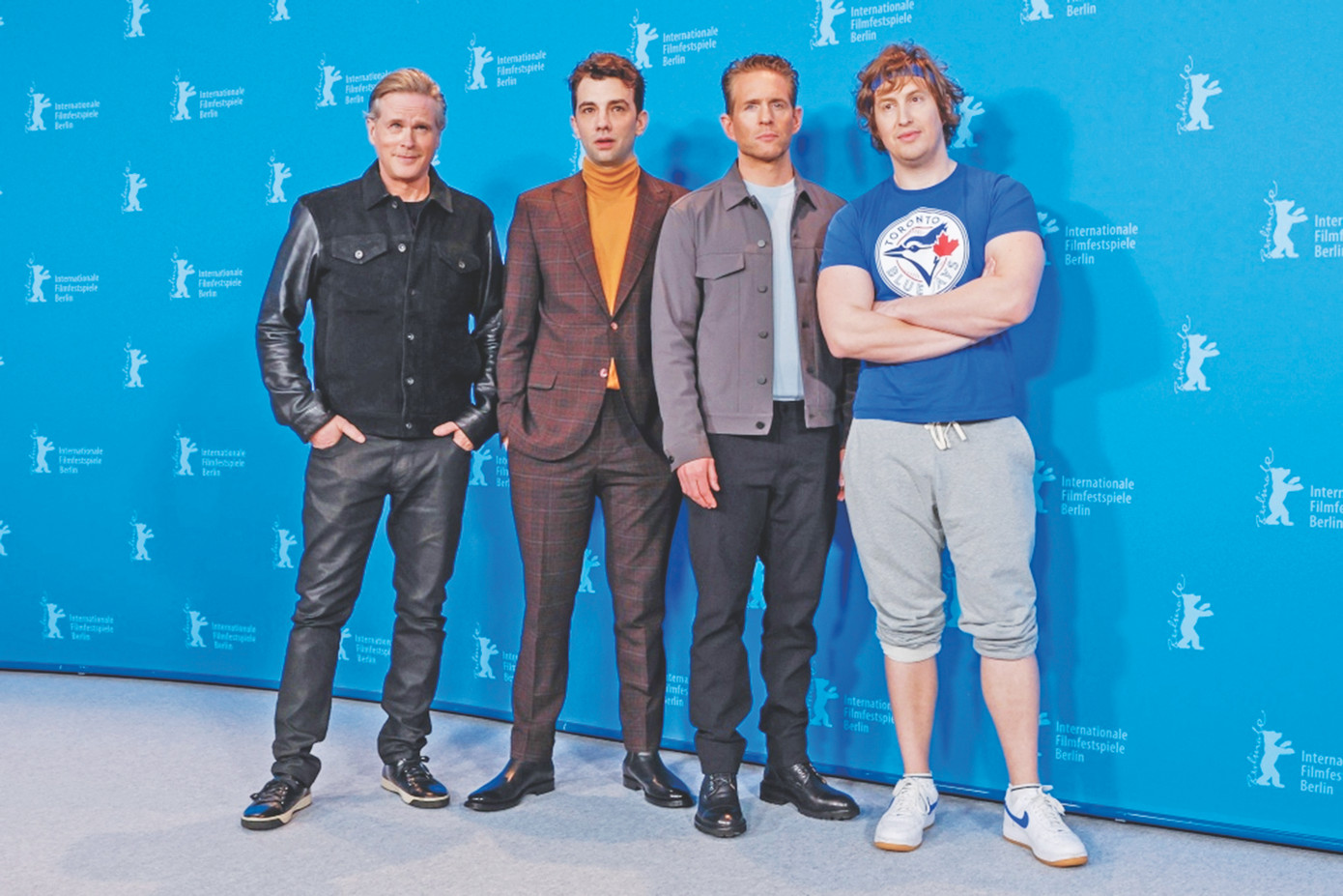 Các diễn viên Cary Elwes, Jay Baruchel, Glenn Howerton và Matt Johnson (từ trái sang) tại LHP Quốc tế Berline 2023