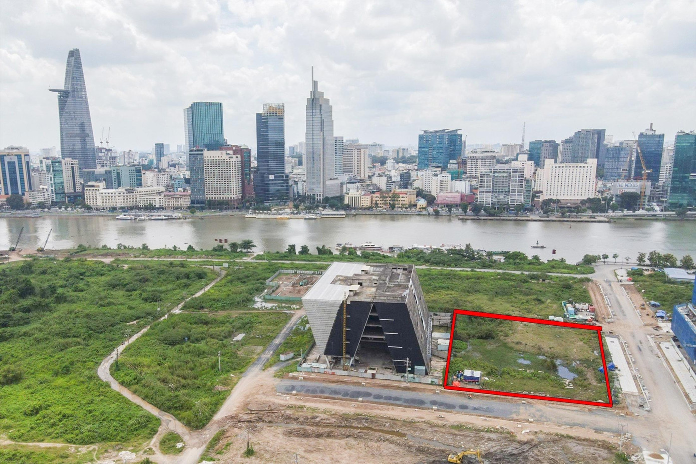 Vị trí lô đất dự kiến xây dựng Nhà hát Thủ Thiêm. Ảnh: Phạm Nguyễn Vị trí lô đất dự kiến xây dựng Nhà hát Thủ Thiêm. Ảnh: Phạm Nguyễn