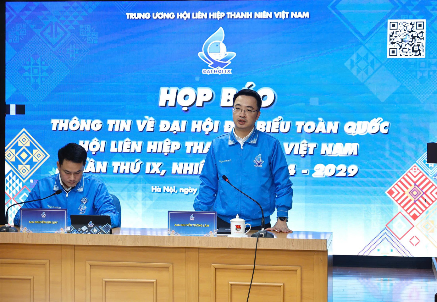 Anh Nguyễn Tường Lâm phát biểu tại buổi họp báo giới thiệu Đại hội Hội toàn quốc lần thứ IX Ảnh: Như Ý