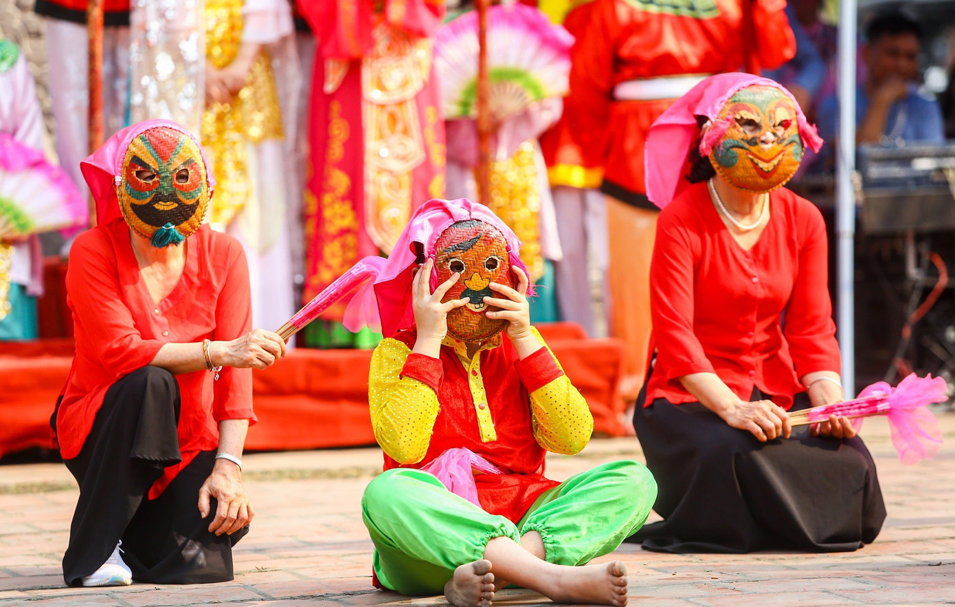 Màn múa “Cởi vú mo”. Ảnh: Duy Phạm