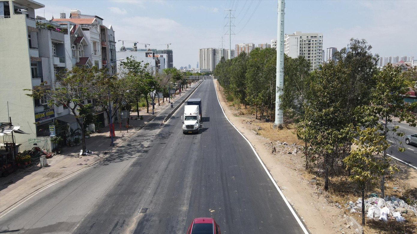 Đường Đồng Văn Cống được mở rộng Ảnh: HH