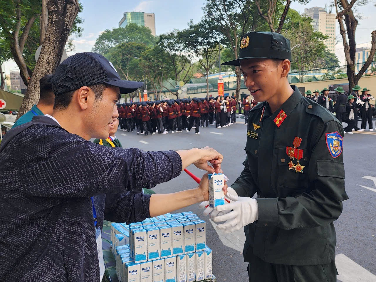 Một hình ảnh đẹp tại Lễ diễu binh, diễu hành Ảnh: TTXVN