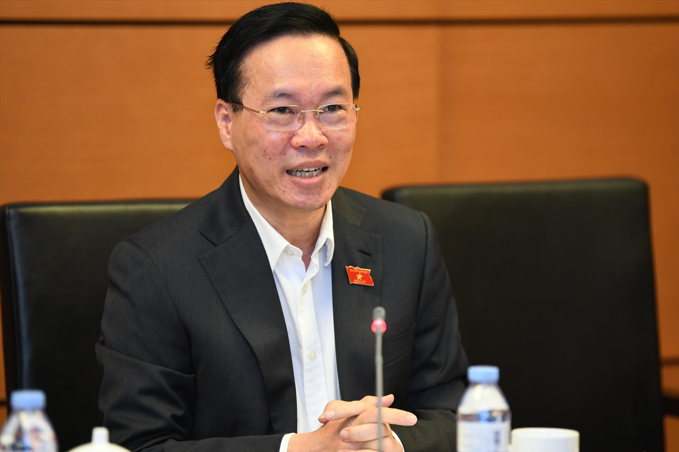 Chủ tịch nước Võ Văn Thưởng tham gia phát biểu tại phiên thảo luận. Chủ tịch nước Võ Văn Thưởng tham gia phát biểu tại phiên thảo luận.