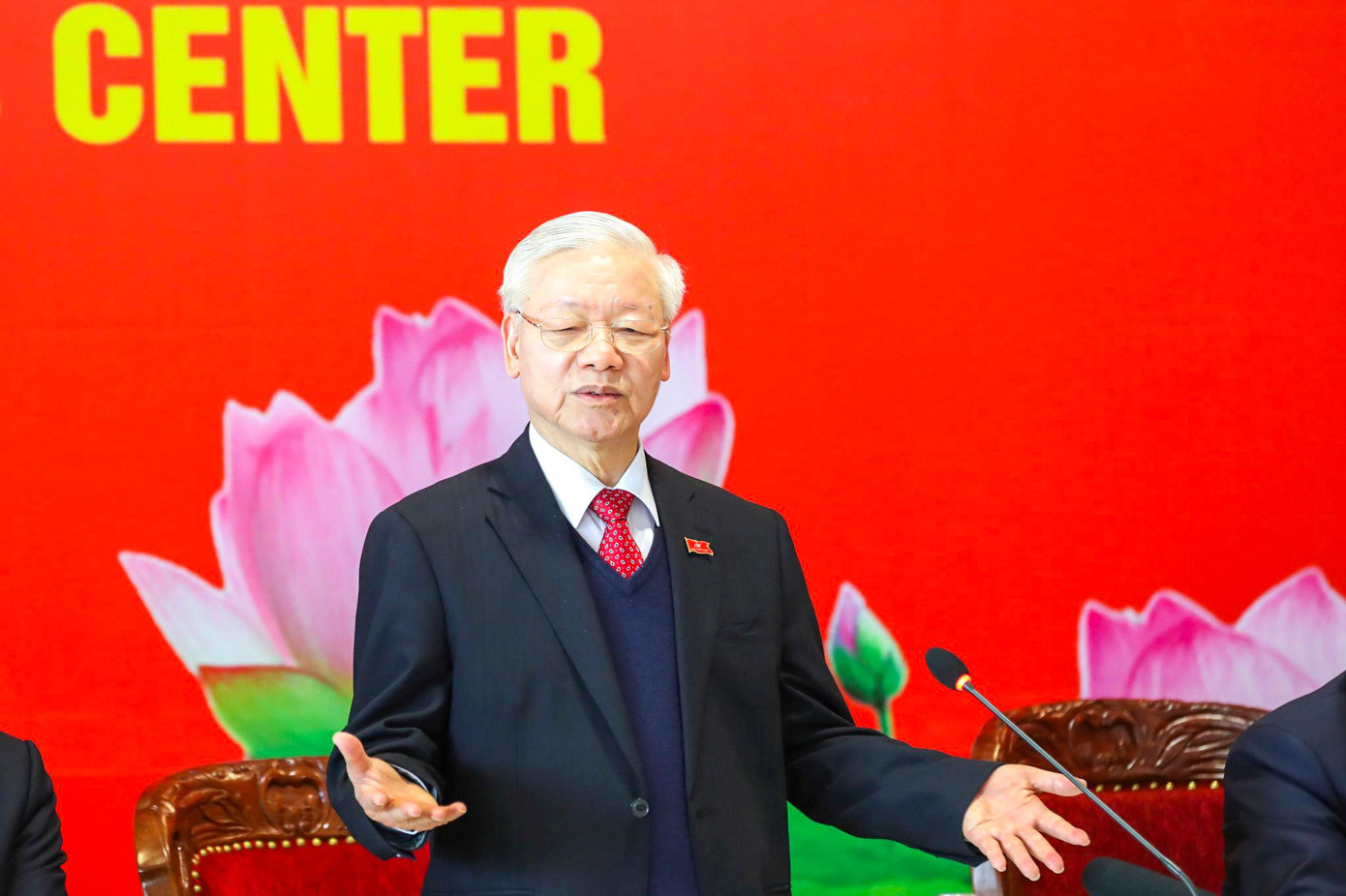 Tổng Bí thư Nguyễn Phú Trọng phát biểu và trả lời báo chí tại Trung tâm Báo chí Đại hội XIII của Đảng, ngày 1/2/2021 ảnh: Như Ý Tổng Bí thư Nguyễn Phú Trọng phát biểu và trả lời báo chí tại Trung tâm Báo chí Đại hội XIII của Đảng, ngày 1/2/2021 ảnh: Như Ý