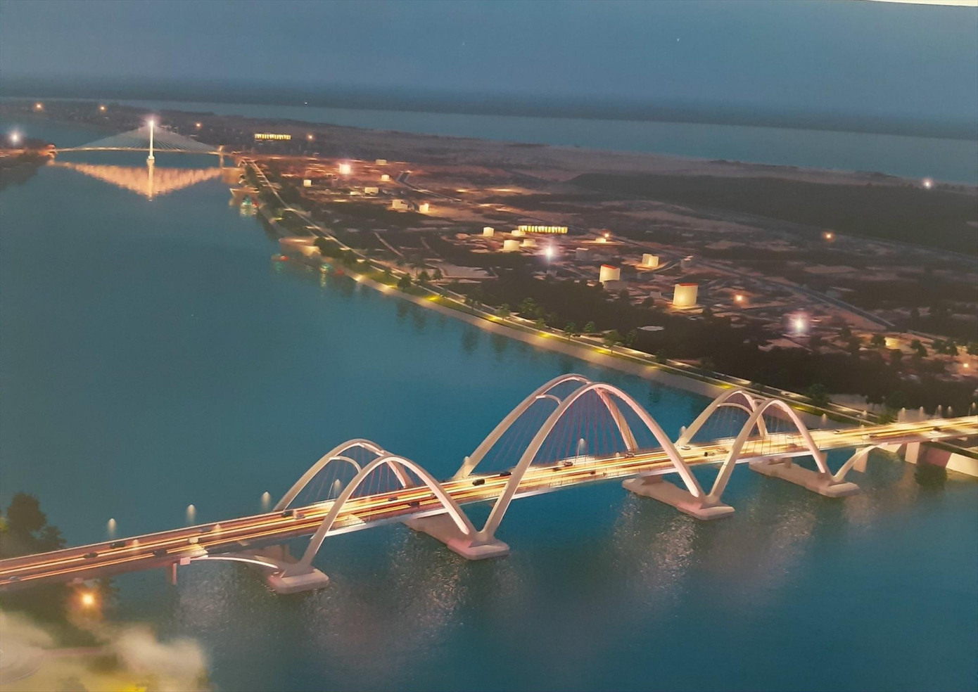 Phối cảnh cầu Nhật Lệ 3 vừa mới khởi công Phối cảnh cầu Nhật Lệ 3 vừa mới khởi công