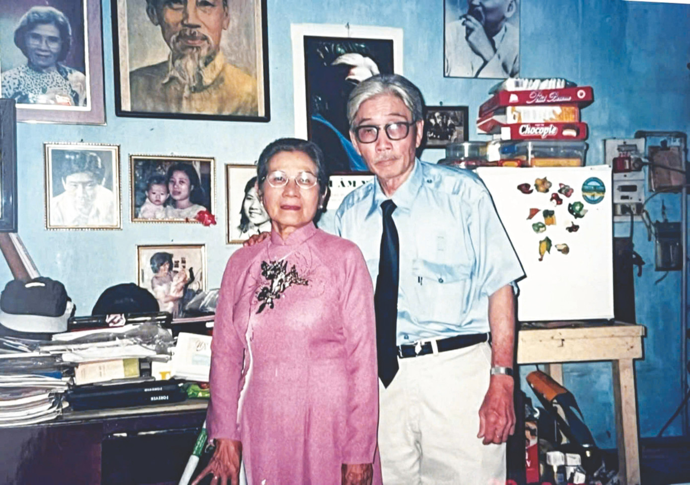 Cố nhạc sĩ Phan Nhân và vợ, NSƯT Phi Điểu.