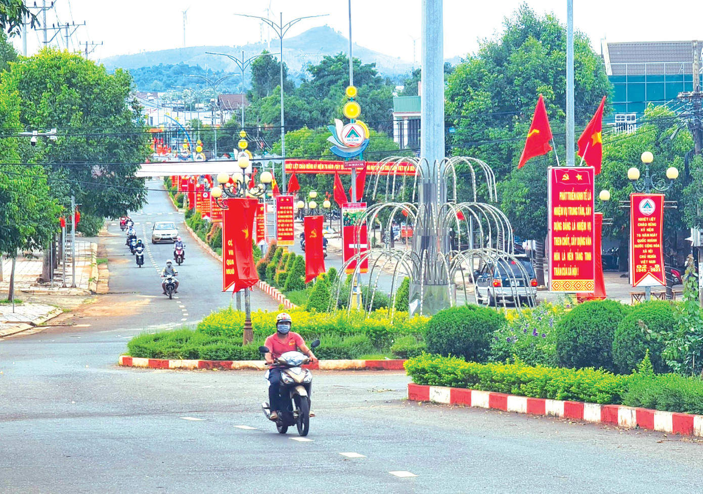 Một góc thị trấn Ea Drăng, huyện Ea H’Leo