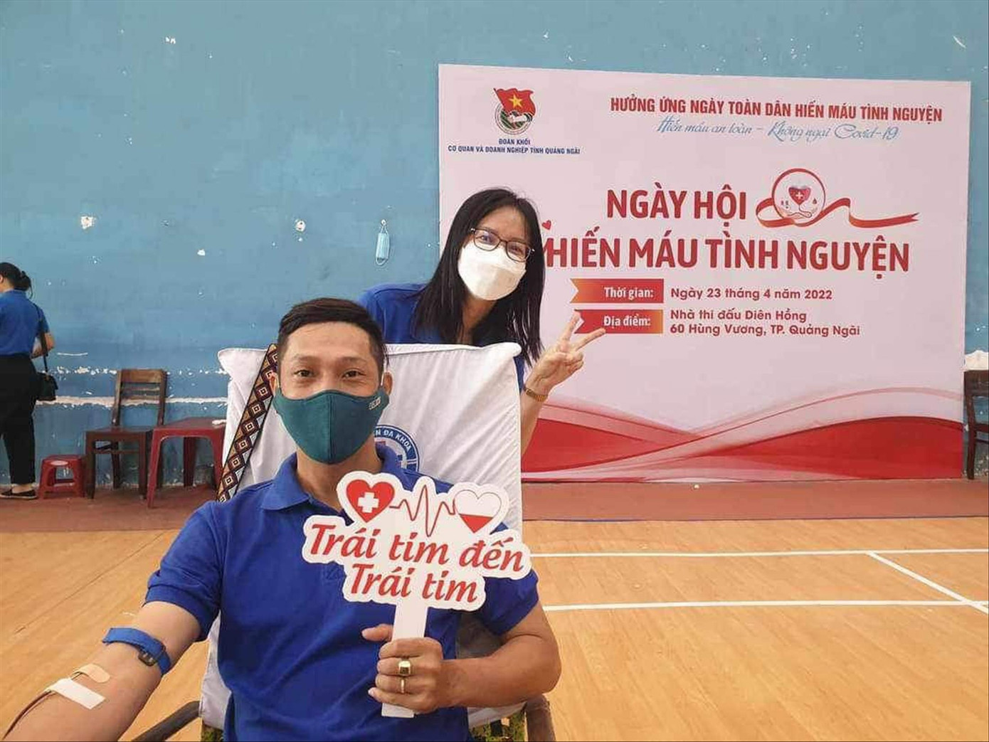 Anh Châu Minh Quân trong một lần hiến máu. Ảnh: NVCC Anh Châu Minh Quân trong một lần hiến máu. Ảnh: NVCC