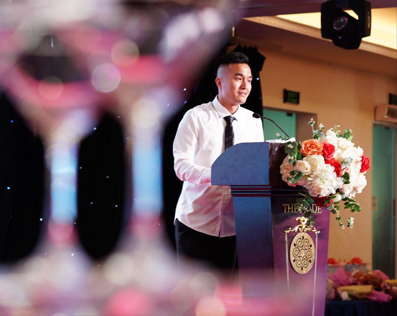 Nguyễn Tuấn Anh phát biểu tại Lễ tri ân Ảnh: Duy Chiến