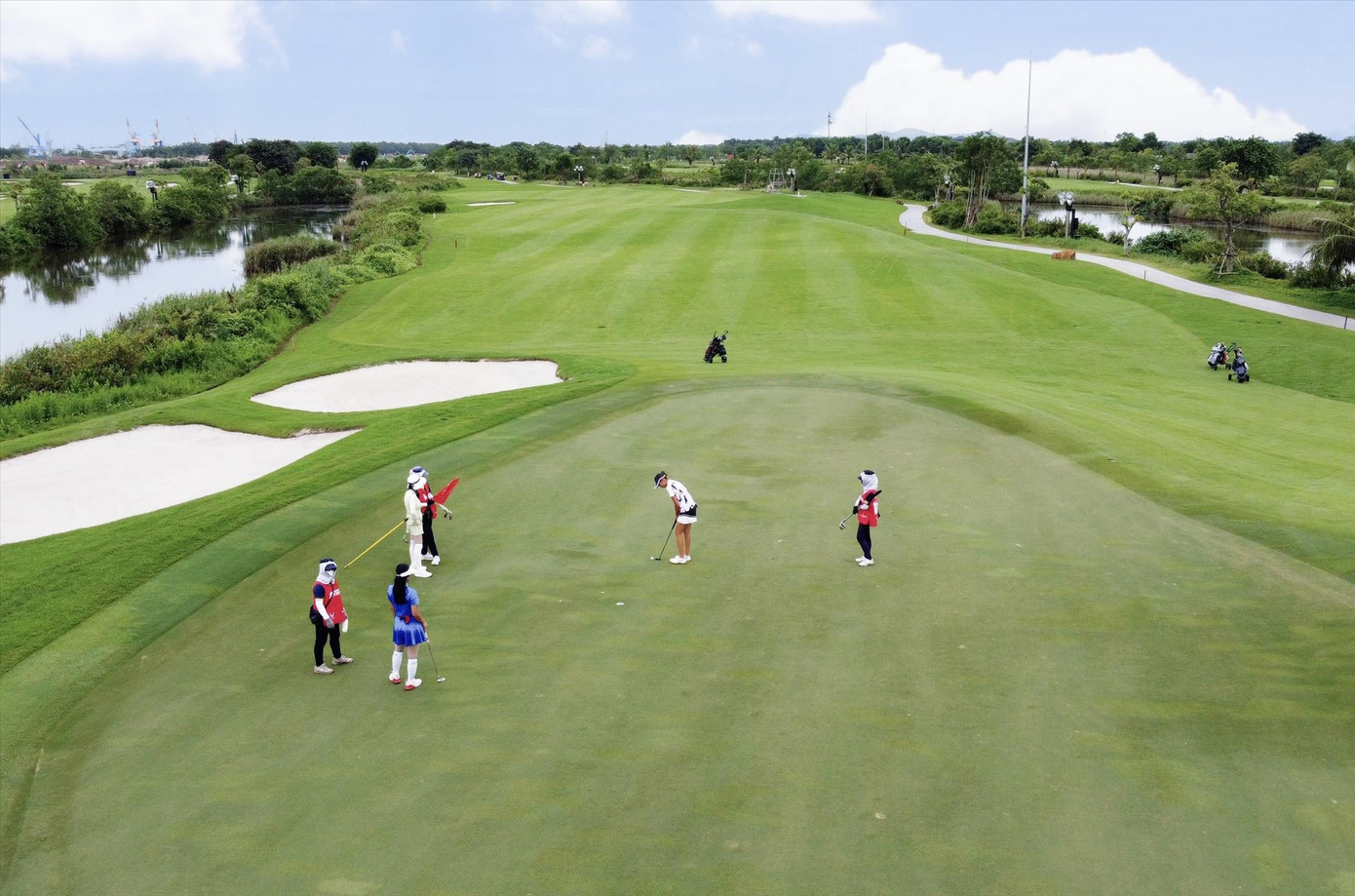 Sân Vinpearl Golf Hải Phòng năm thứ 3 liên tiếp tổ chức giải Vô địch Quốc gia. (Ảnh: Như Ý)