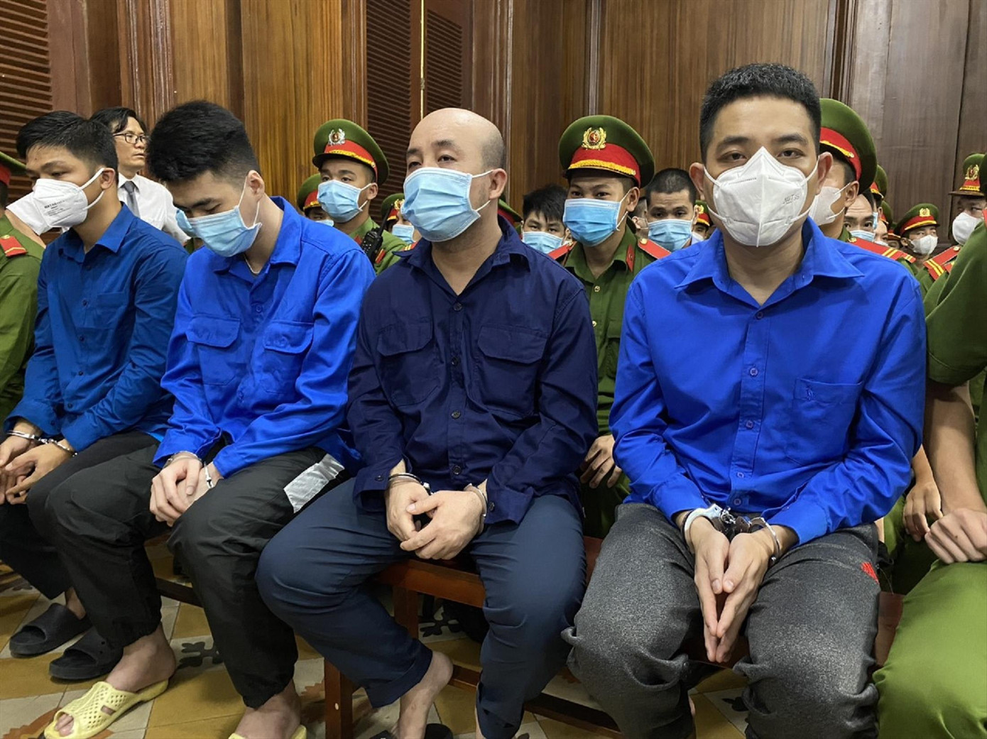 Các bị cáo tại phiên tòaẢnh: PV