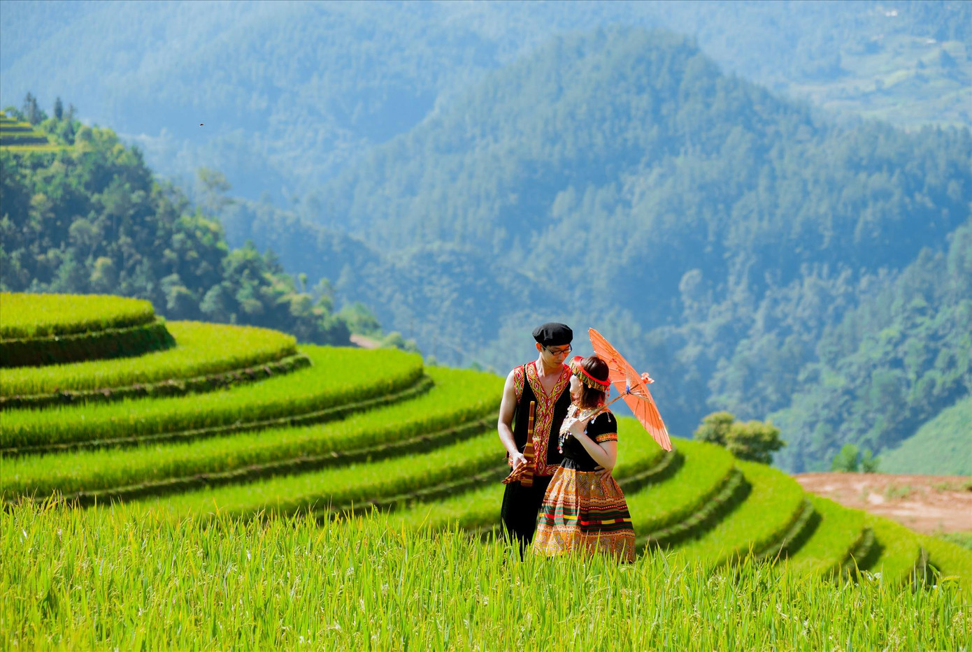 Mù Cang Chải là điểm đến hút khách khi tiết trời vào thu Ảnh: PV