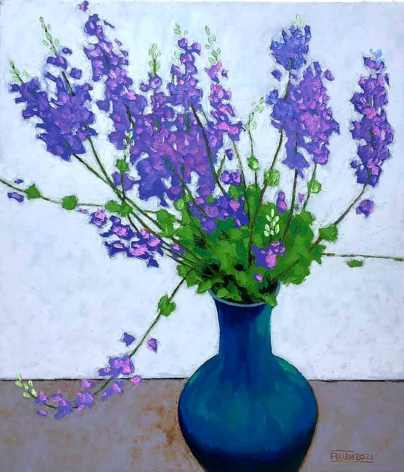 Bức tranh của họa sỹ vừa được đấu giá thành công để ủng hộ người nghèo ở Sài Gòn