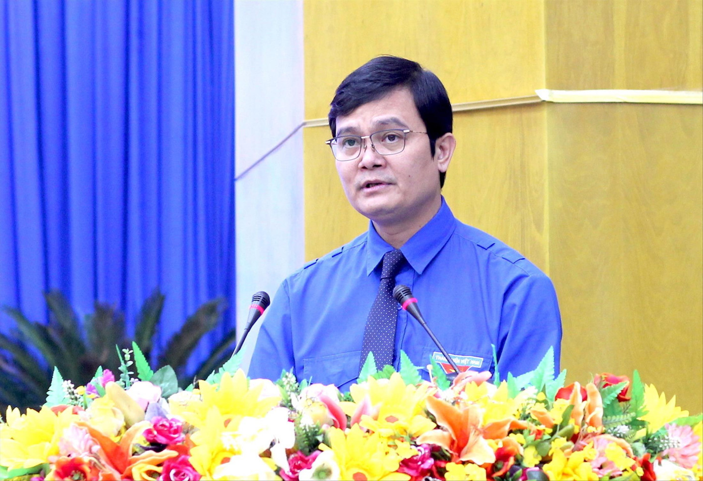 Anh Bùi Quang Huy, Bí thư thứ nhất T.Ư Đoàn phát biểu tại Đại hội Ảnh: L.T Anh Bùi Quang Huy, Bí thư thứ nhất T.Ư Đoàn phát biểu tại Đại hội Ảnh: L.T