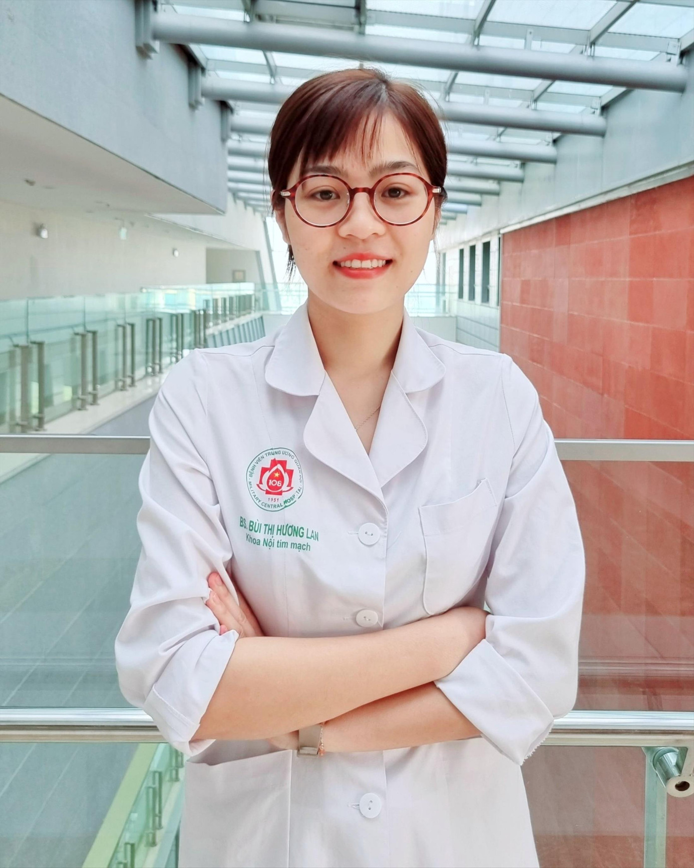 Thượng úy Bùi Thị Hương Lan, Bí thư Đoàn cơ sở khoa Nội tim mạch Bệnh viện T.Ư Quân đội 108