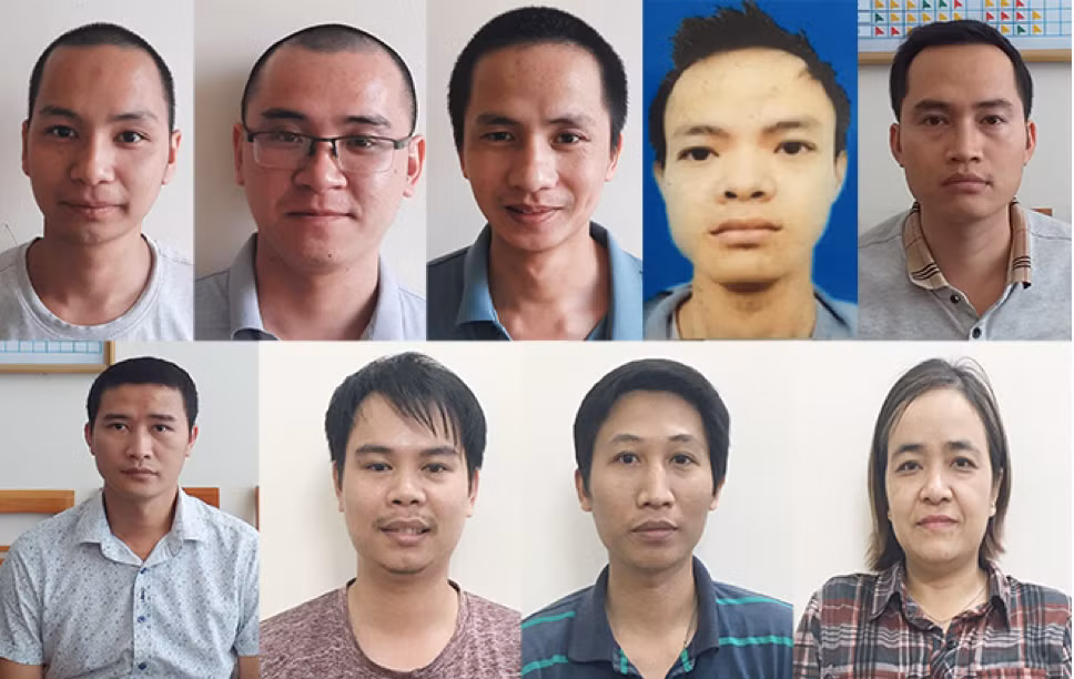 Một số đối tượng trong vụ án Một số đối tượng trong vụ án
