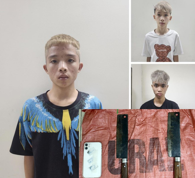 Nhóm thanh niên bị tạm giữ. Ảnh: CACC