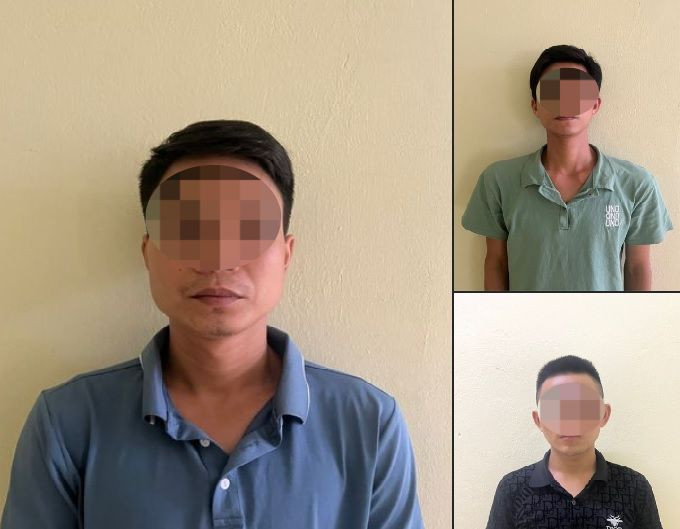 Các đối tượng bị tạm giữ hình sự. Ảnh công an cung cấp