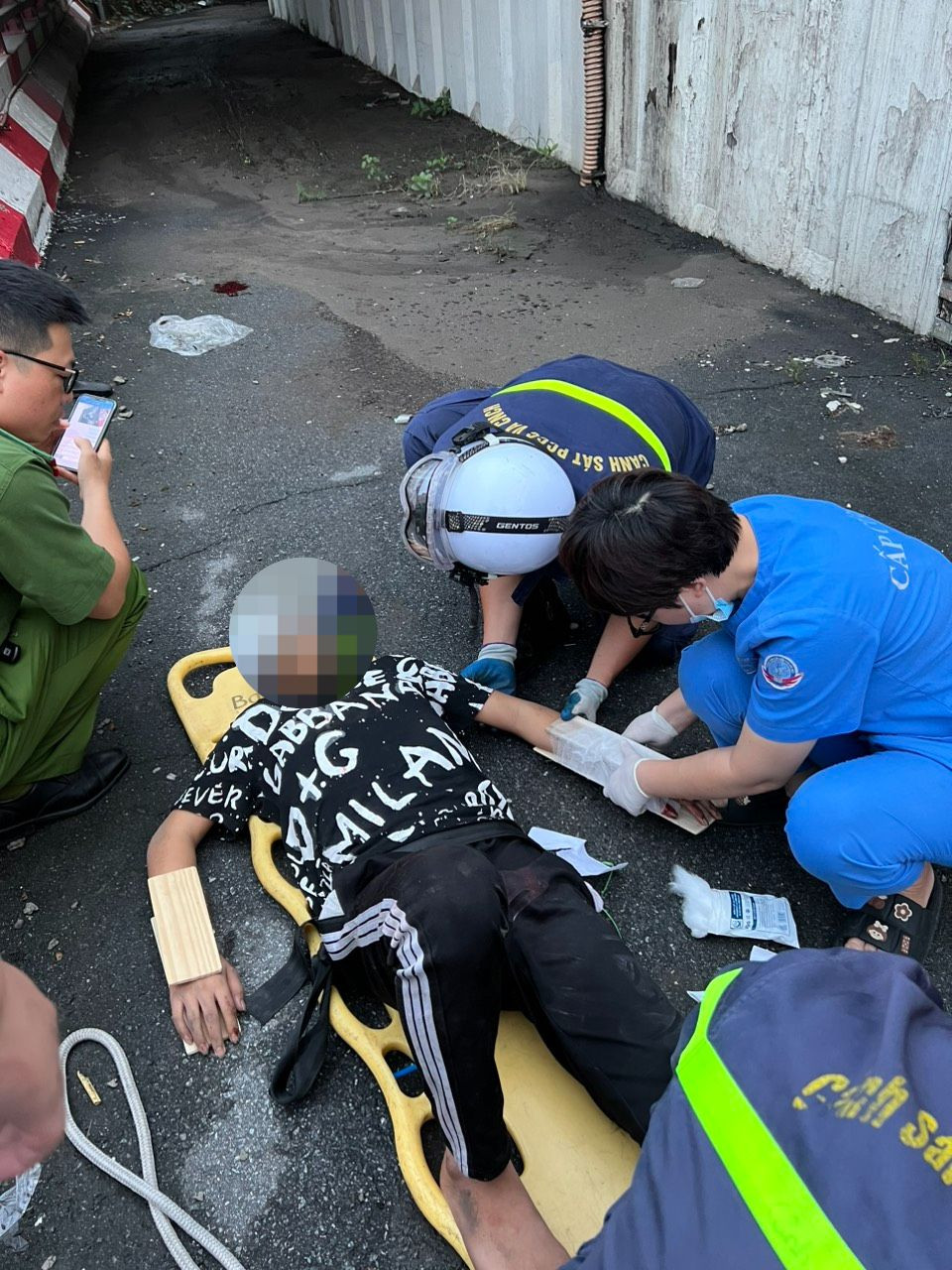 Hiện trường vụ việc.