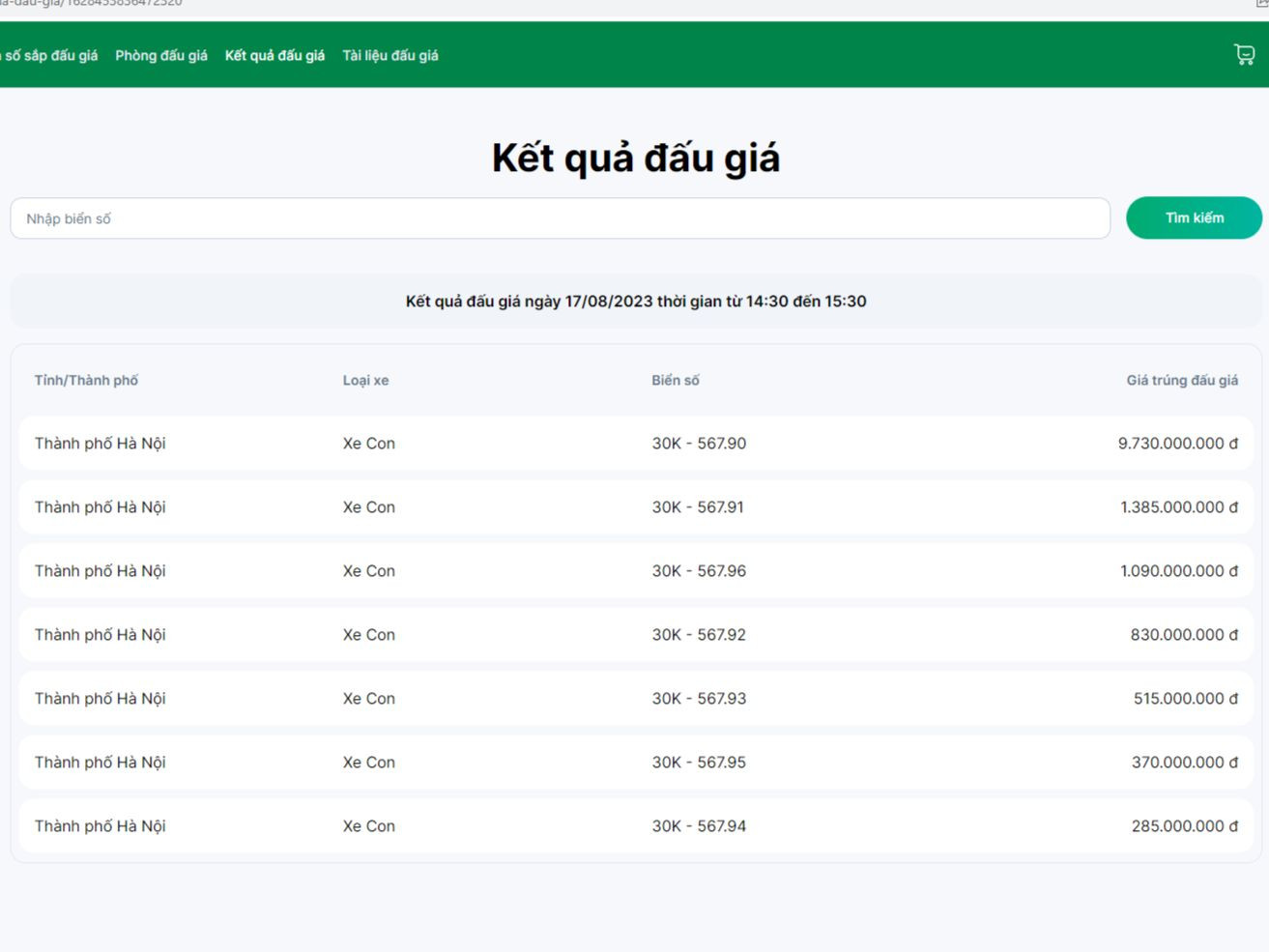 Người dân có thể đăng ký tài khoản đấu giá thử trước khi diễn ra phiên đấu giá chính thức.
