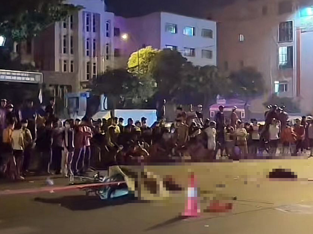 Hiện trường vụ tai nạn.