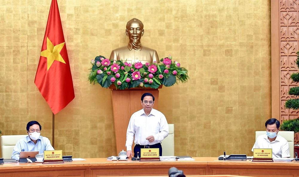 Thủ tướng Phạm Minh Chính phát biểu kết luận phiên họp (Ảnh Nhật Minh)