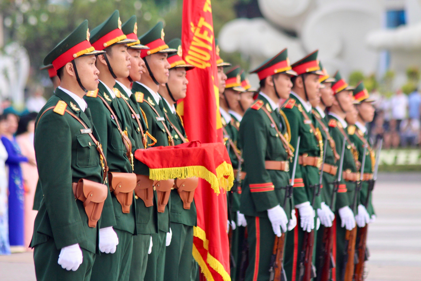 Tiểu đội Tiêu binh tại Lễ Thượng cờ.