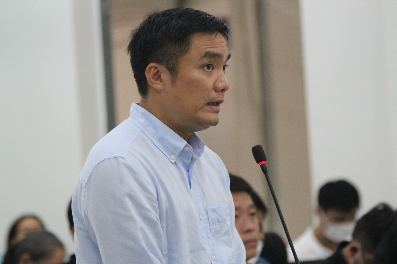 Bị cáo Lường Tiến Quân trong phần xét hỏi.