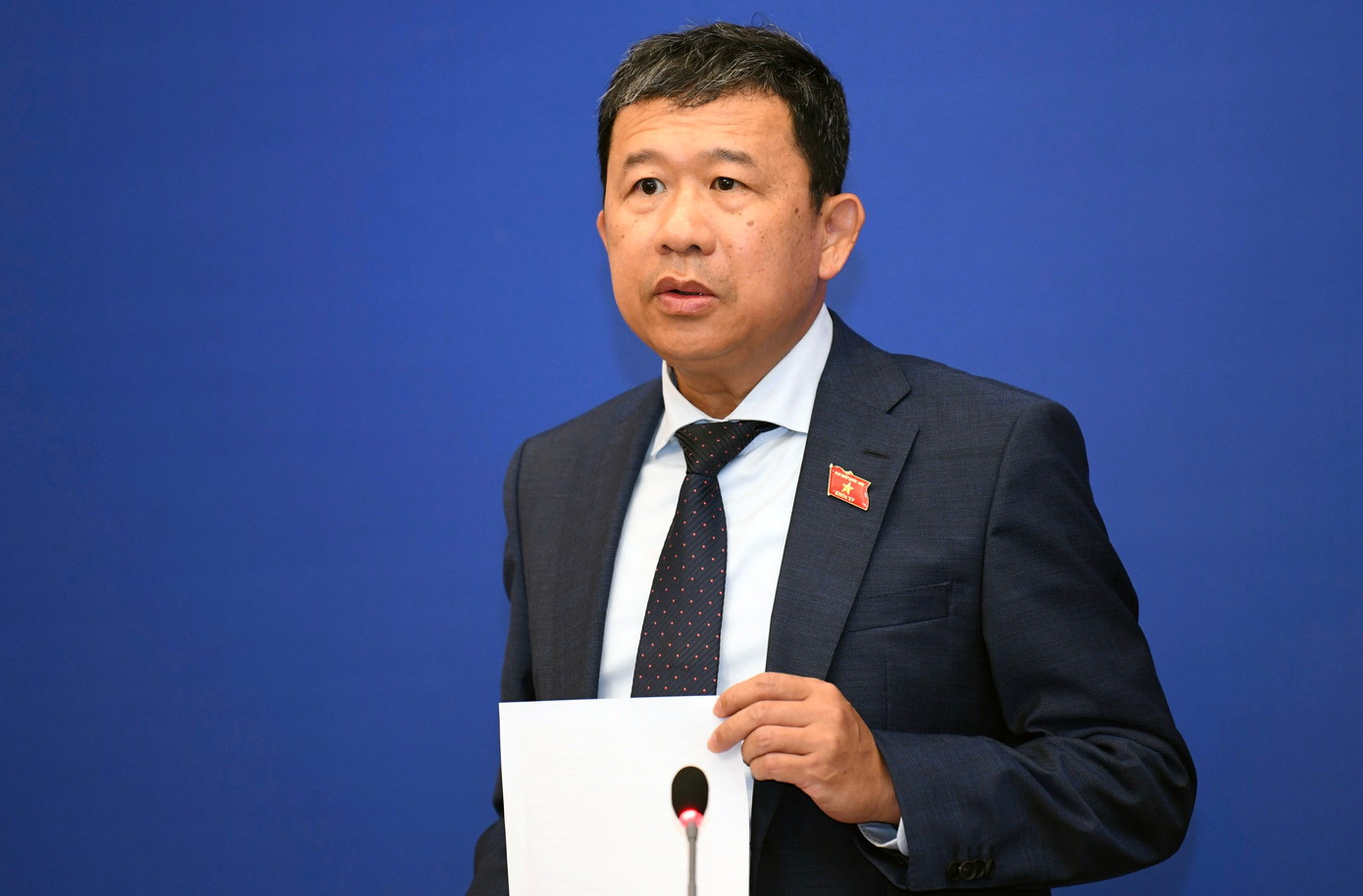 Ông Vũ Hải Hà thông tin chung về Hội nghị nghị sĩ trẻ toàn cầu lần thứ 9. Ảnh: Như Ý