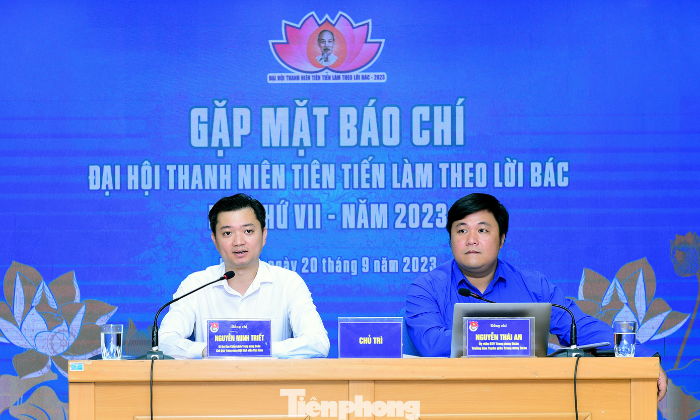 Họp báo thông tin Đại hội Thanh niên tiên tiến làm theo lời Bác lần thứ VII. Ảnh: Xuân Tùng