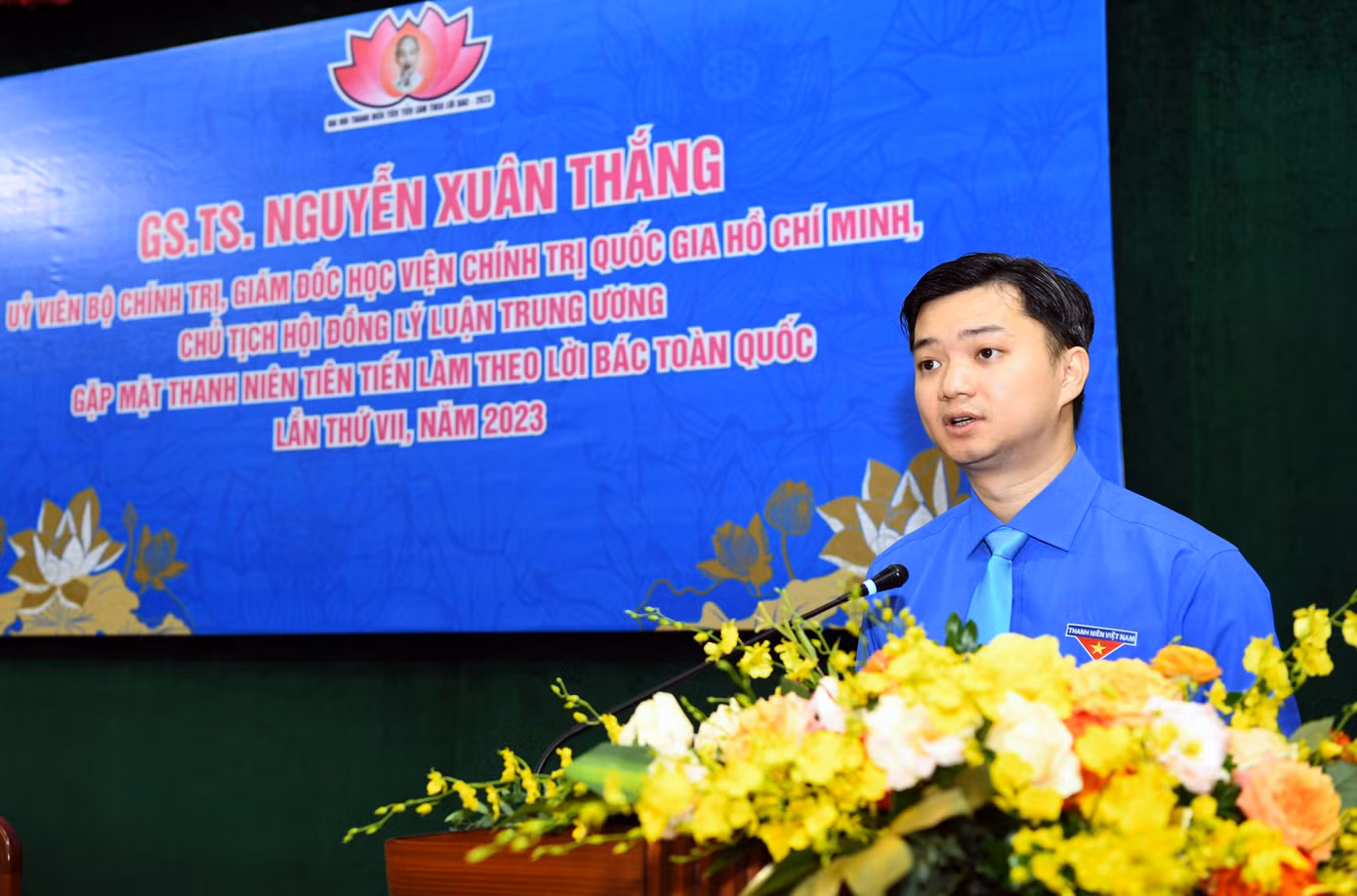 Anh Nguyễn Minh Triết báo cáo tại chương trình.