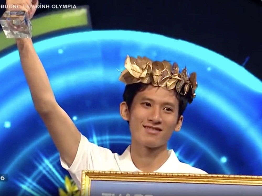 Nam sinh Tiền Giang Trần Đăng Khoa có màn thể hiện xuất sắc để giành vòng nguyệt quế trận thi tháng 3 quý 4.